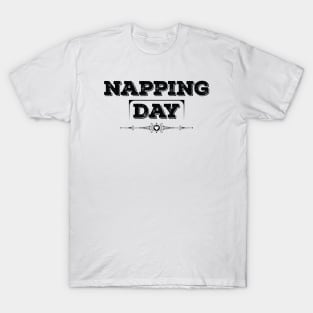 National Napping Day Black T-Shirt